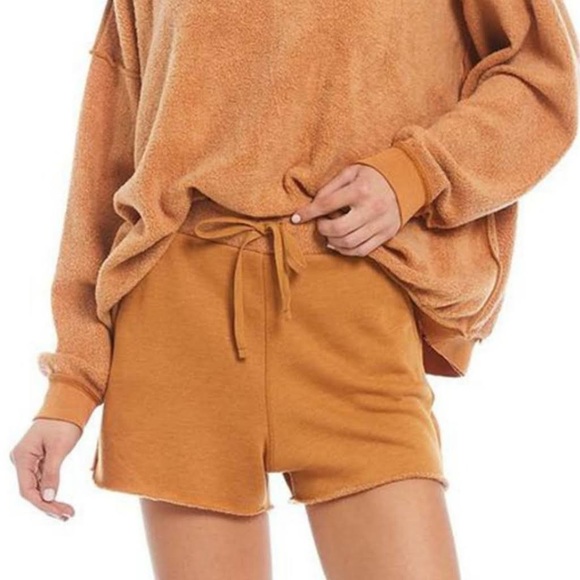 Free People Kelly Cognac Lounge Sweat Shorts. NWOT. Size XS - Picture 4 of 9
